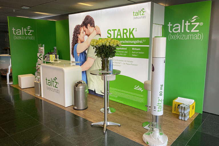 Produkte am mobilen Kongressstand